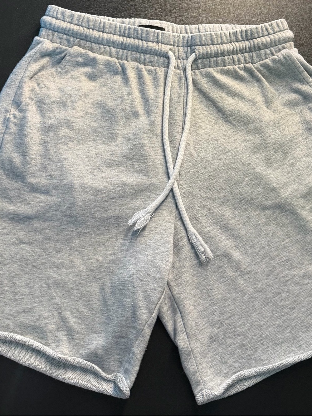 Heather Gray Men’s H&M Cotton Blend Drawstring Shorts